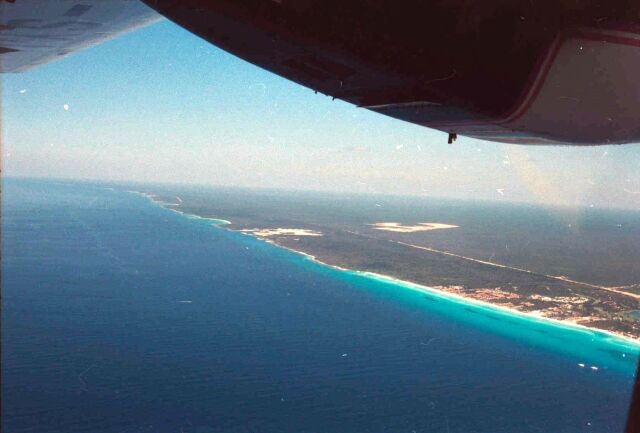 Flight from Cozumel to Chichen Itza Mexico 1998